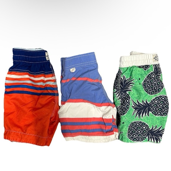 Lot Of 3 Toddler Boy Swim Trunks Crewcuts Gap Size 3T - Picture 1 of 6